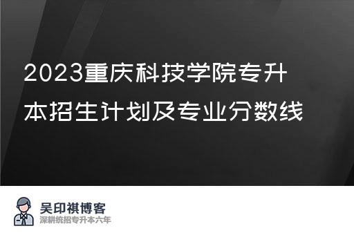 2023重庆科技学院专升本招生计划及专业分数线